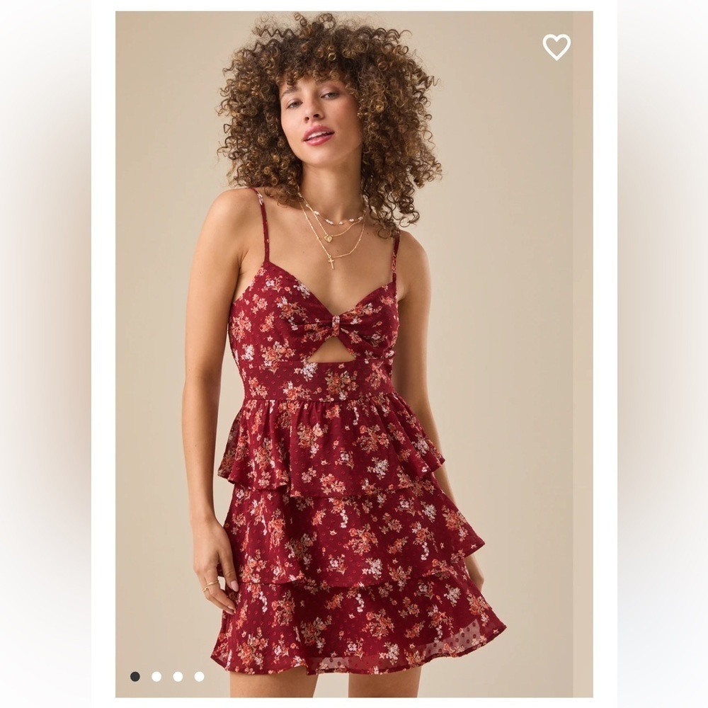 New with tags Altar’d state Nala floral cutout mini dress